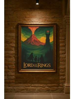 Lord Of The Rings – Orta Dünya Temalı Dekoratif Poster (Çerçeveli)