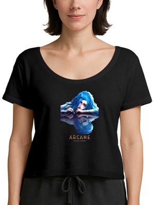 Zepplin Giyim Arcane Jinx Siyah Kadın Tişört