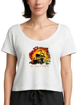 Z zepplin Savatage The Wake Of Magellan Beyaz Kadın Tişört