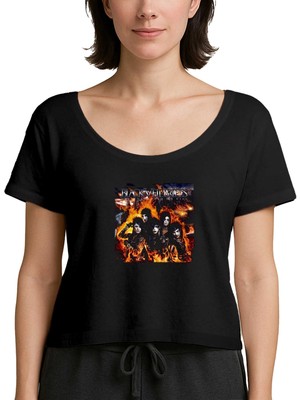 Z zepplin Black Veil Brides Set The World On Fire Siyah Kadın Tişört