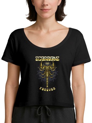 Z zepplin Scorpions Forever Siyah Kadın Tişört