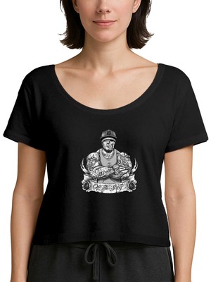 Zepplin Giyim Gta All The Street Tattooed Man Siyah Kadın Tişört