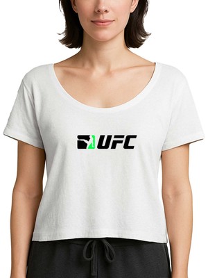Z zepplin Ufc Green Kick Beyaz Kadın Tişört