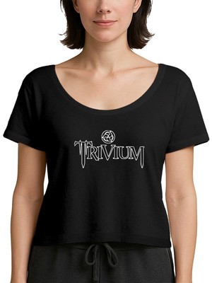 Z zepplin Trivium Logo Type Siyah Kadın Tişört