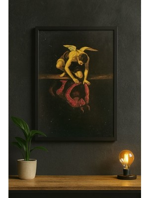 Karanlık Yansıma – Mitolojik Sanat Temalı Poster (Çerçeveli)