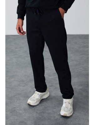 Tommy Life Lacivert Bağcıklı Cepli Standart Kalıp Klasik Paça Erkek Eşofman Alt - 84682