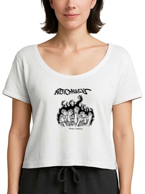 Z zepplin Arctic Monkeys Pretty Visitors Beyaz Kadın Tişört