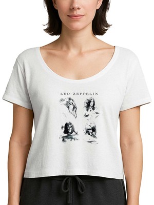Z zepplin LED Zeppelin The Complete Beyaz Kadın Tişört