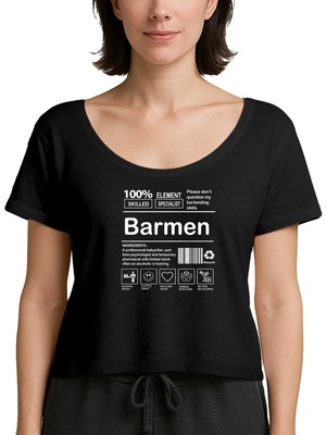 Zepplin Giyim Barmen Siyah Kadın Tişört