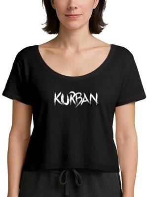 Z zepplin Kurban Text Siyah Kadın Tişört