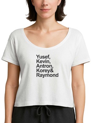 Z zepplin When They See Us Team Names Beyaz Kadın Tişört