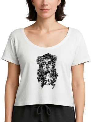 Z zepplin La Calavera Catrina Beyaz Kadın Tişört