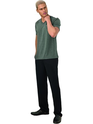 Elitepoint 1514 Erkek Kısa Kol Uzun Alt Yazlık Pijama Takımı