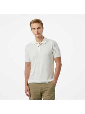 Nautica Erkek Ekru Classic Fit Polo