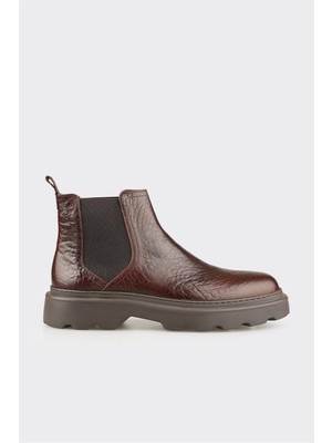 Elle Kahve Deri Erkek Günlük Bot