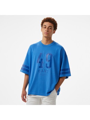 Hoss x Gant 49 Graphic Unisex Mavi T-Shirt