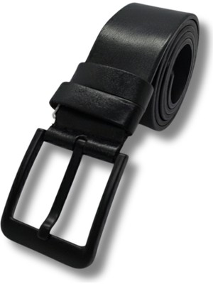 Tarzbu Hakiki Deri Premium Erkek Kemer, Siyah Manda Derisi, 4.5 cm Genişlik, Çelik Toka, Klasik Tasarım TARZ6ZBW5SH