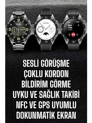 Ceylan Adam Akıllı Saat Titreşimli Pusula Nabız ve Tansiyon Ölçer Nfc Uyumlu