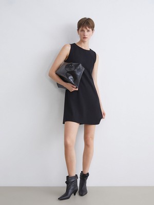 Lc Waikiki Yeni Sezon Bisiklet Yaka A Kesim Mini Elbise