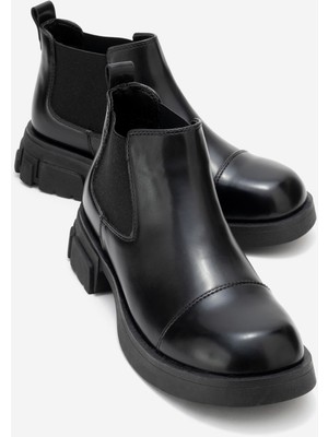 Luvi Cafune Siyah Mat Rugan Kadın Bot