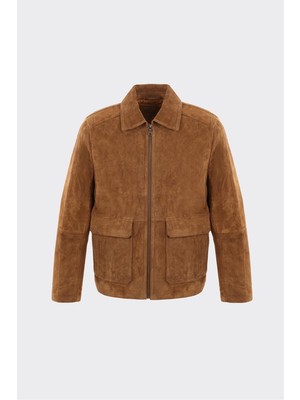 Elle Taba Deri Erkek Ceket