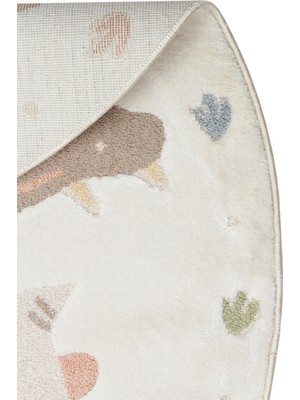 Bambino 07 Krem Multy Pastel Renkli Hav ve Toz Vermeyen Çocuk Halısı