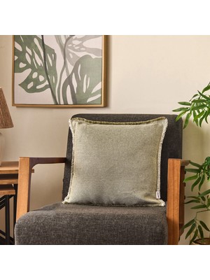 Evidea Soft Plaid Kırlent - Yeşil - 45X45 cm