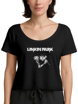 Z zepplin Linkin Park Chester Konser Siyah Kadın Tişört