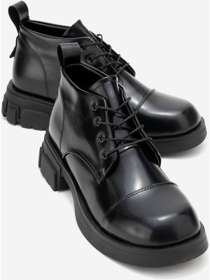 Luvi Lagom Siyah Mat Rugan Kadın Bot