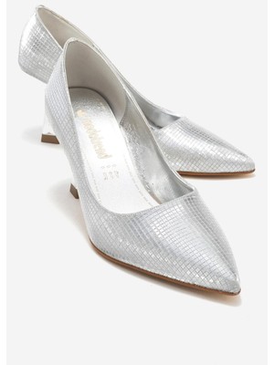 Ccway Kadın Stiletto Ayakkabı; Gümüş