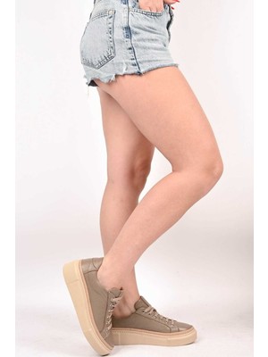 Bestello Bağcıklı Poli Taban Hakiki Deri Casual 334-5022-09 Kadın Ayakkabı