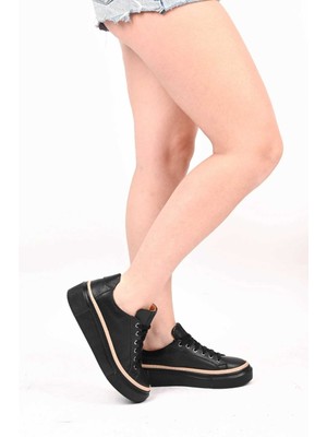 Bestello Bağcıklı Poli Taban Hakiki Deri Casual 334-5022-09 Kadın Ayakkabı