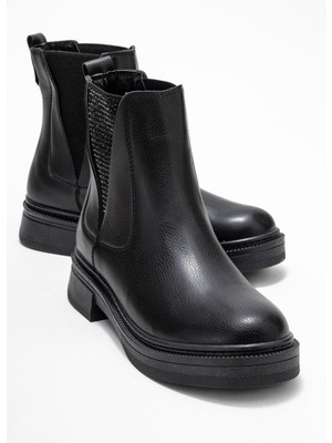 Ccway Kadın Taş Taşlı Postal SİYAH CİLT