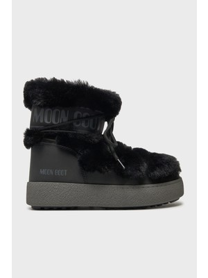 Moon Boot Logolu Bağcıklı Su Geçirmez Kar Botu Bayan Kar Botu 80D2450130 N001