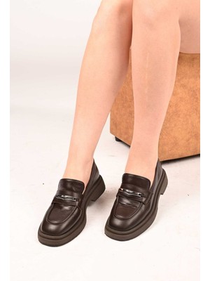 Bestello Bağcıksız Tokalı Termo Taban Hakiki Deri Casual 334-1845-28 Kadın Ayakkabı