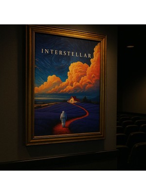 Interstellar – Sinematik Sanat Tasarımlı Dekoratif Duvar Tablosu (Çerçeveli)