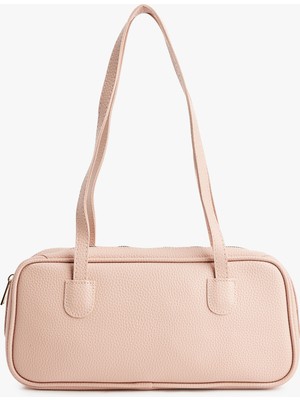 Koton Saplı Fermuarlı Suni Deri Omuz Çantası