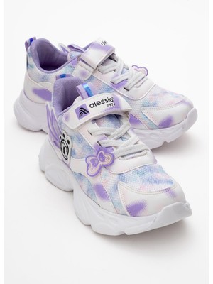 Ccway Cırtlı Bağlı Anorak Çocuk Spor Ayakkabı 31-35 Beyaz Lila