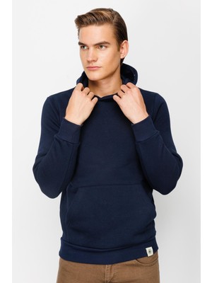 İGS Erkek Lacivert  Kapşonlu Sweatshirt