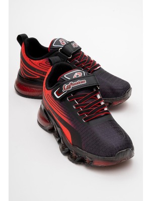 Ccway Çocuk Anorak Spor Ayakkabı 31-35 Siyah Kırmızı