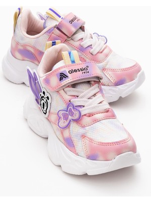 Ccway Cırtlı Bağlı Anorak Çocuk Spor Ayakkabı 26-30 PEMBE BEYAZ