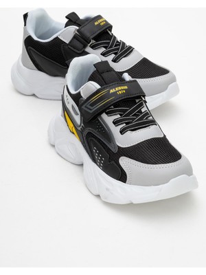 Ccway Cırtlı Bağlı Anorak Çocuk Spor Ayakkabı 26-30 Buz Siyah