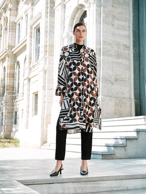 Lc Waikiki Yeni Sezon Desenli Oversize Kadın Gömlek Tunik