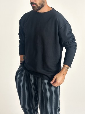 Cocopelli Erkek Basic Siyah Sweatshirt