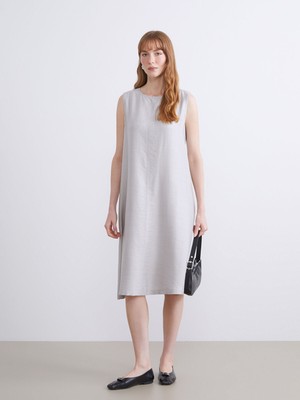 Lc Waikiki Yeni Sezon Bisiklet Yaka Modal Karışımlı A Kesim Elbise