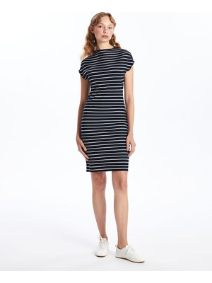 Lc Waikiki Yeni Sezon Dik Yaka Çizgili Elbise