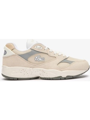 Lacoste Sport Storm 96 Lo Vintage Leather Mens Sneaker Hakiki Deri Erkek Günlük Spor Ayakkabı Krem