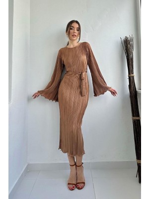 Etiler Collection Vizon Ispanyol Kol Piliseli Elbise