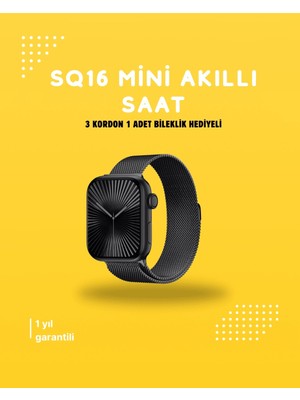 Ceylan Adam Akıllı Saat Sq-16 Mini Series 10 | Unisex Tasarım, Sağlık ve Spor Takibi