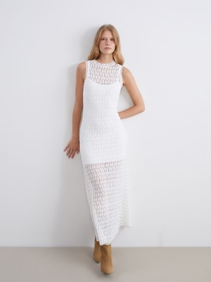 Lc Waikiki Yeni Sezon Bisiklet Yaka Dantelli Elbise